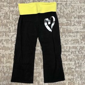 PINK cropped yoga capris